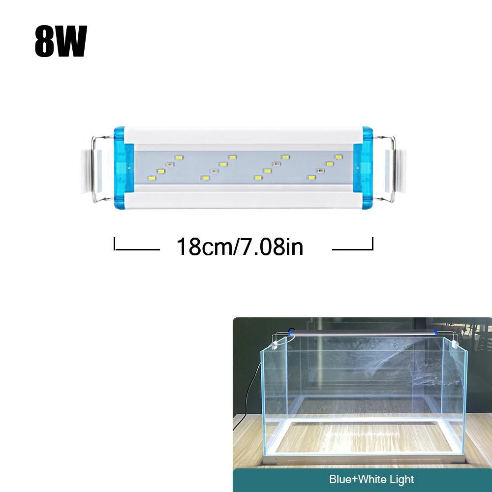 18~70CM Super Bright Lamp LED Aquarium Light For Aquatic Plant Fish Tank Extensible Clip Lamp 90~260V - Image 18
