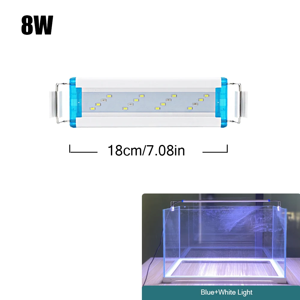18~70CM Super Bright Lamp LED Aquarium Light For Aquatic Plant Fish Tank Extensible Clip Lamp 90~260V - Image 16