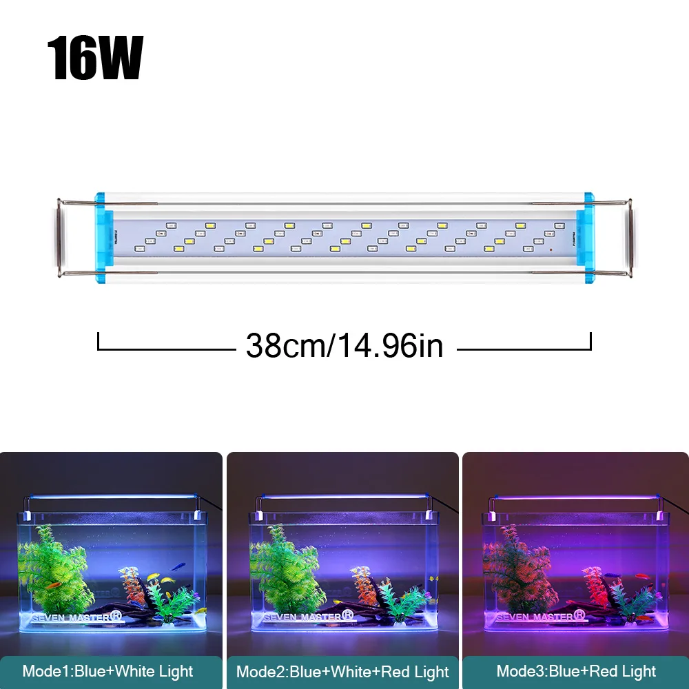 18~70CM Super Bright Lamp LED Aquarium Light For Aquatic Plant Fish Tank Extensible Clip Lamp 90~260V - Image 9