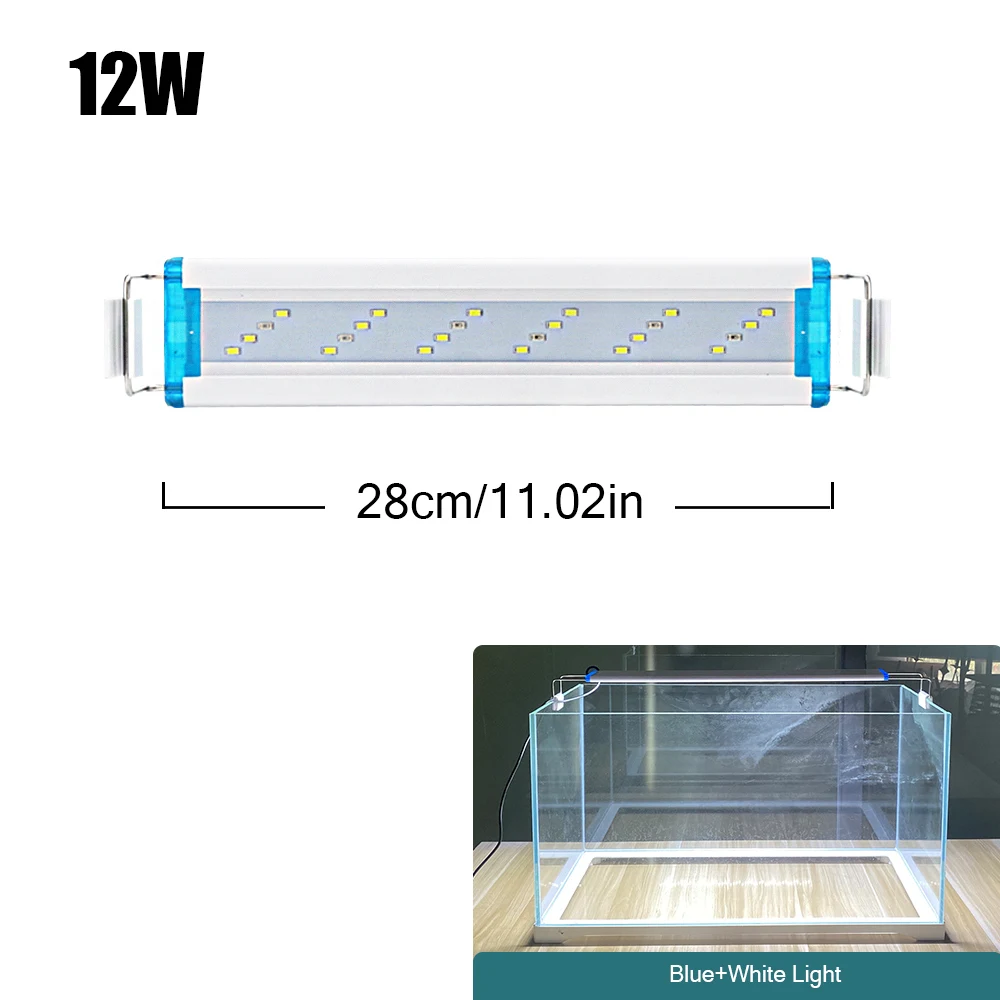 18~70CM Super Bright Lamp LED Aquarium Light For Aquatic Plant Fish Tank Extensible Clip Lamp 90~260V - Image 14