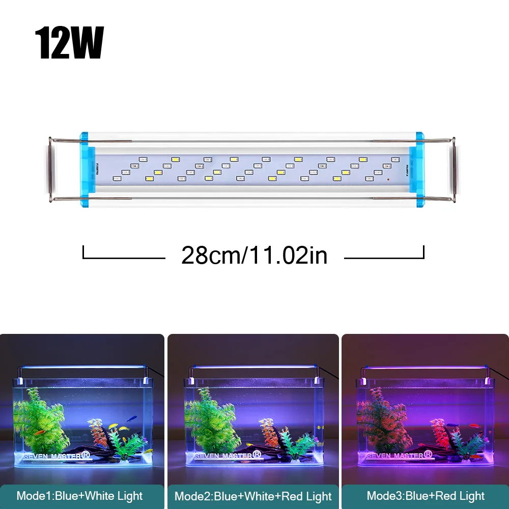 18~70CM Super Bright Lamp LED Aquarium Light For Aquatic Plant Fish Tank Extensible Clip Lamp 90~260V - Image 10