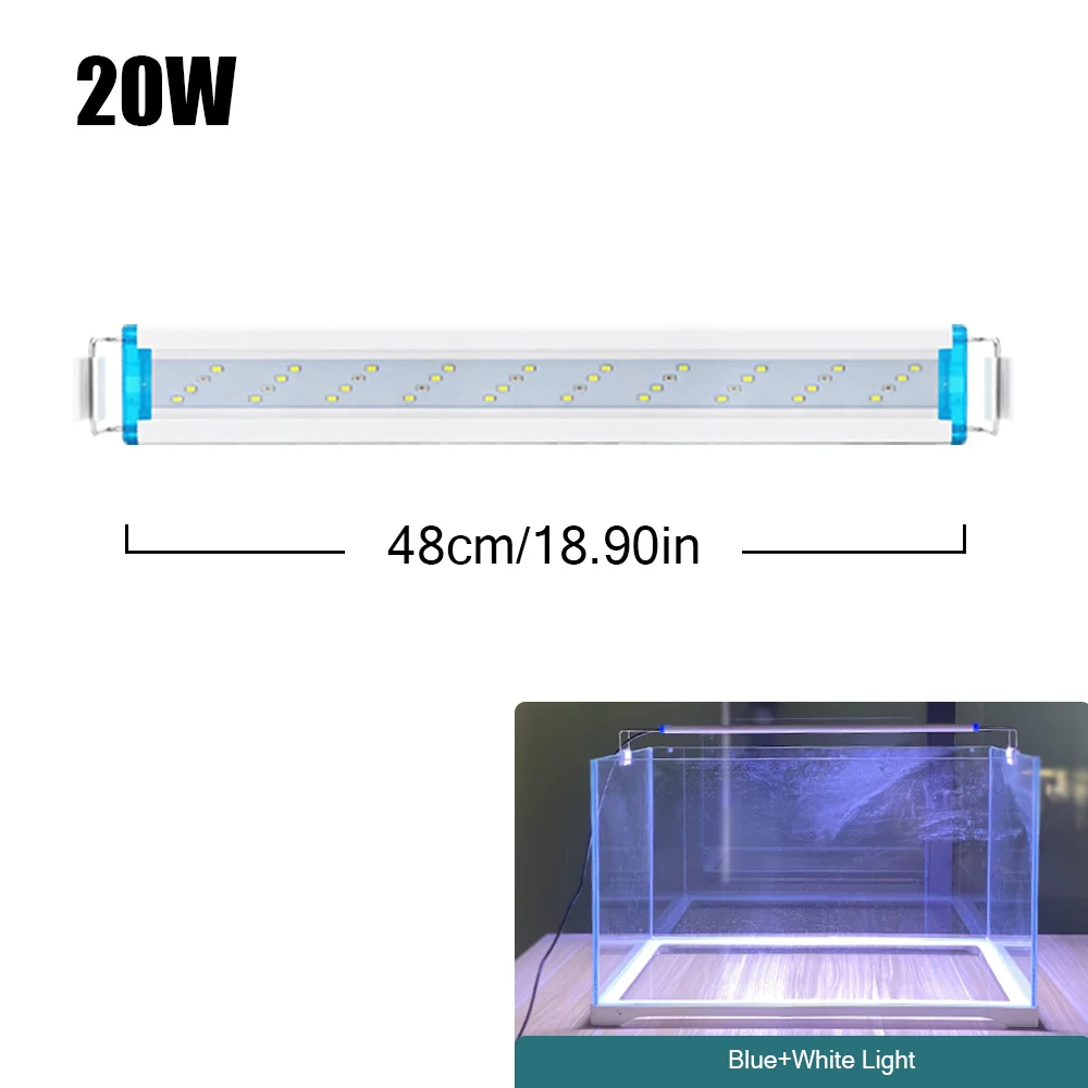 18~70CM Super Bright Lamp LED Aquarium Light For Aquatic Plant Fish Tank Extensible Clip Lamp 90~260V - Image 17
