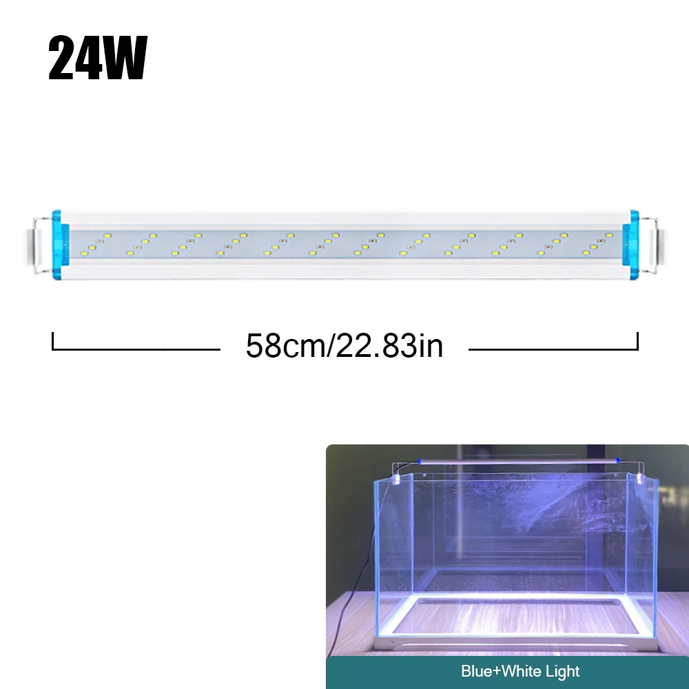 18~70CM Super Bright Lamp LED Aquarium Light For Aquatic Plant Fish Tank Extensible Clip Lamp 90~260V - Image 12