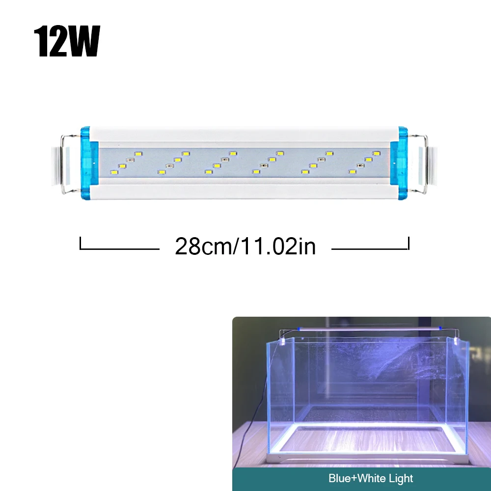 18~70CM Super Bright Lamp LED Aquarium Light For Aquatic Plant Fish Tank Extensible Clip Lamp 90~260V - Image 15