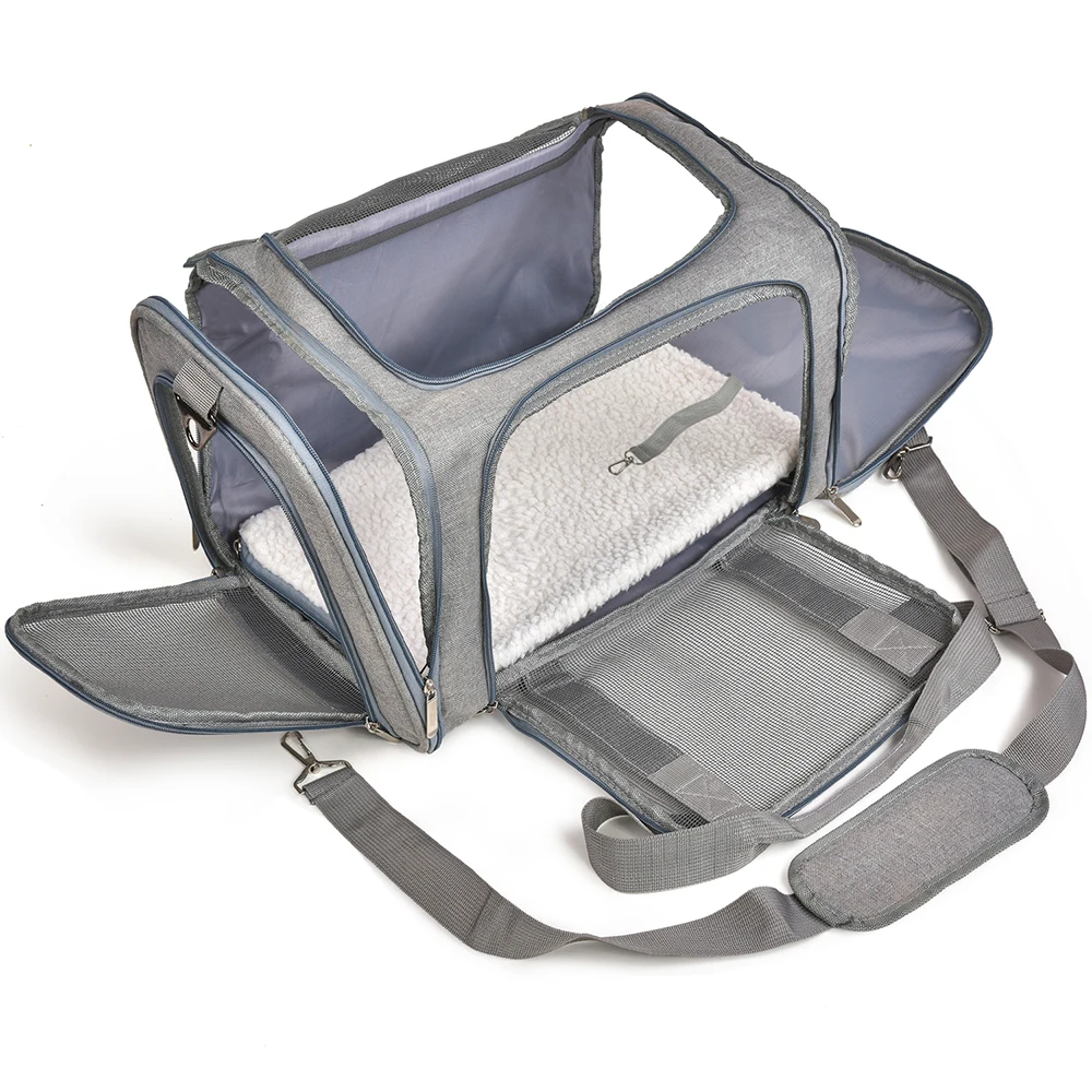 Dog Carrier Bag Soft Side Backpack Cat Pet Carriers Dog Travel Bags Airline Approved Transport For Small Dogs Cats Outgoing - Image 2