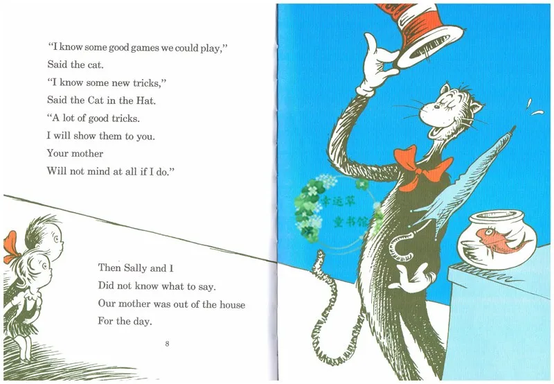 THE CAT IN THE HAT By Dr Seuss Cchildren Books Baby Learning Usa English Story Book for Kids Educational Toys - Image 5