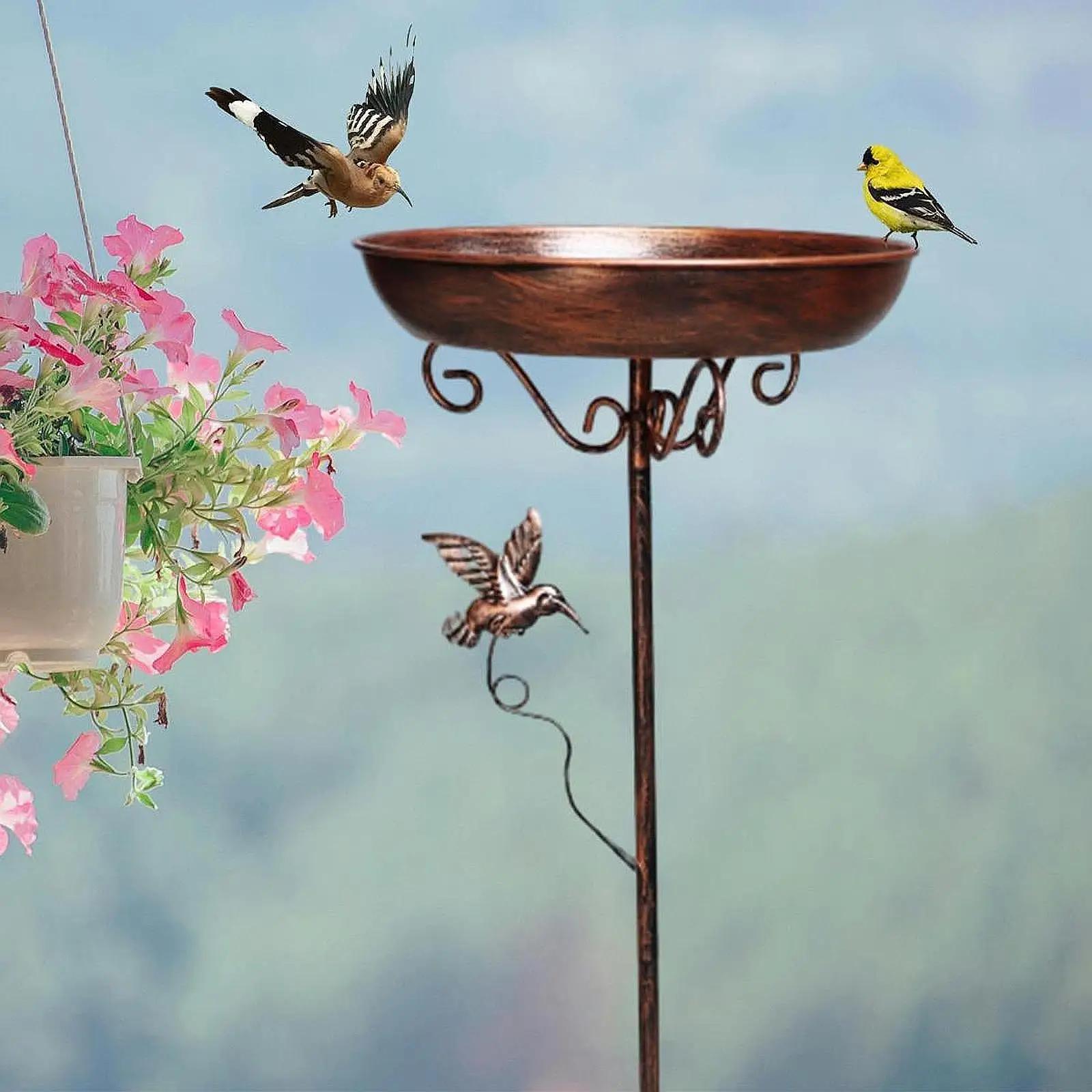 Bird Feeder Tray Outdoor Water Bowl Attracting Birds Park Bird Bath Bowl - Image 4