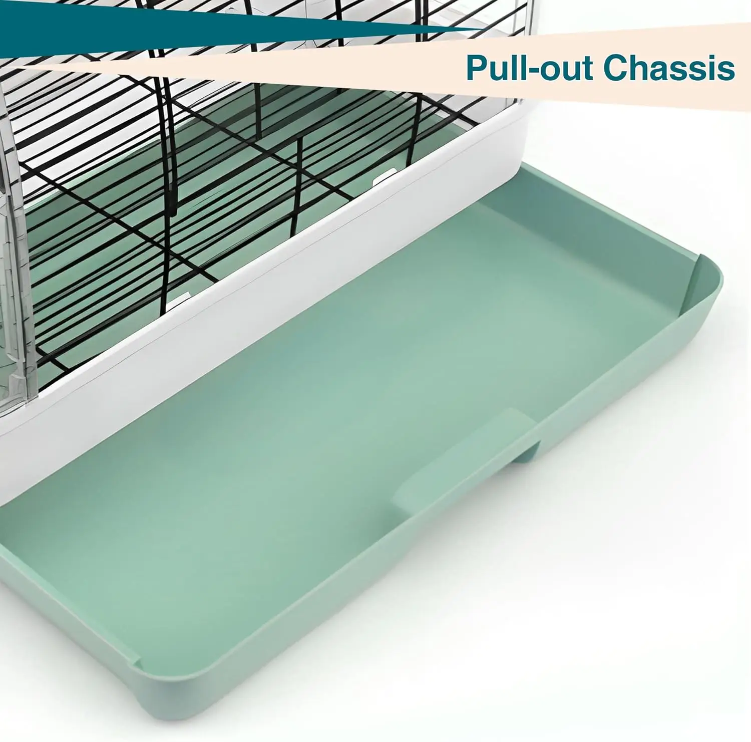 Portable Bird Cage Carrier, Travel Parrot Cage with 2 Perches, 2 Food Bowls and Tray Metal Parakeet Cages for Cockatiels - Image 3