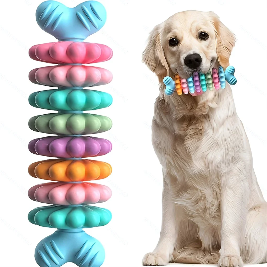 Pet Toys Dog Chew Meaty Bone Toys TPR Bone Type Multi-meat Pieces Bite Bite Resistant Teeth Toy Set Dog Bone Toy Supplies - Image 2