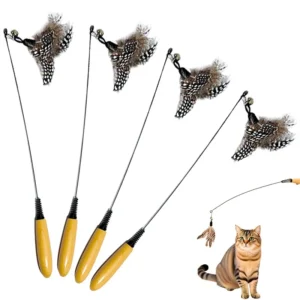 Cat toys cat teasing sticks self fun relieve boredom small flying insects feathers scratch resistant bite resistant pet supplies