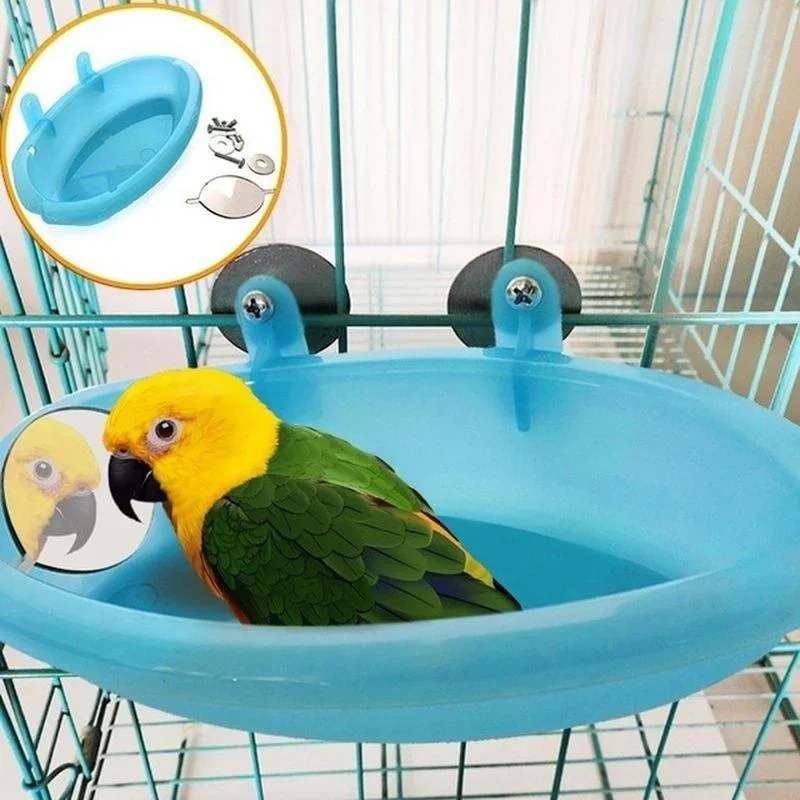 Mirror Bird Bath Bird Bath Box Pet Cage Bathtub Shower Supplies Bird Feeder Bird Supplies Birdcage Accessories Parrot Bath Box - Image 5