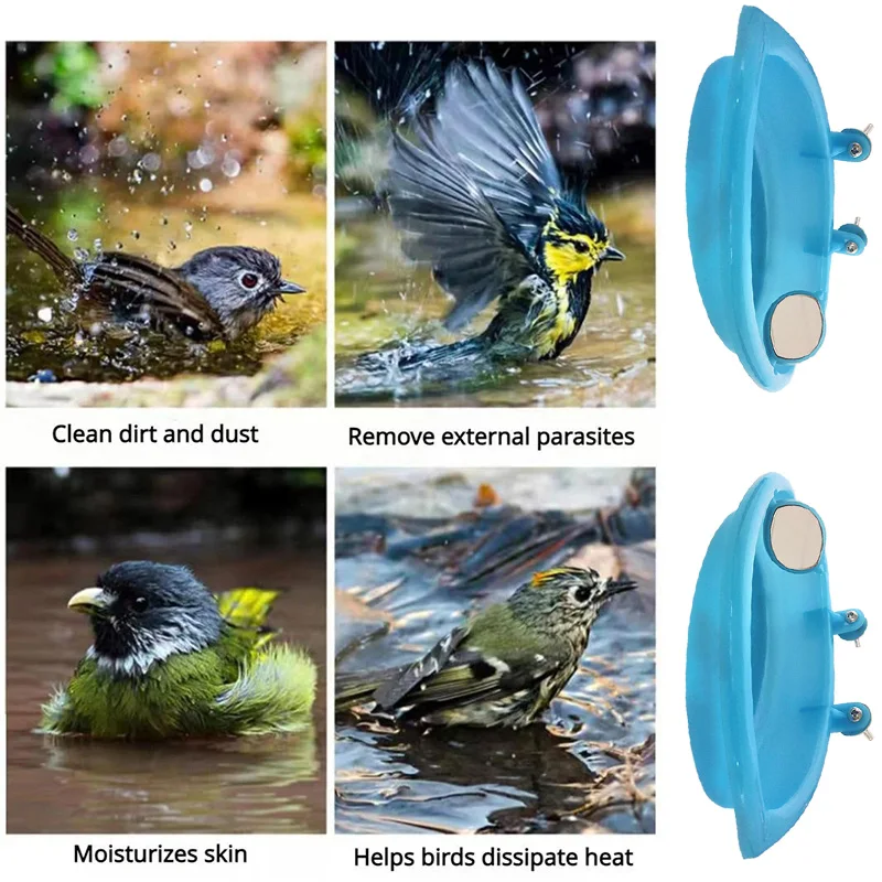 Mirror Bird Bath Bird Bath Box Pet Cage Bathtub Shower Supplies Bird Feeder Bird Supplies Birdcage Accessories Parrot Bath Box - Image 3