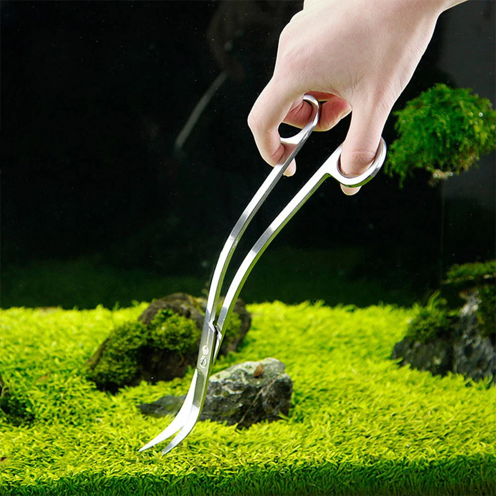 Aquarium Accessories Hard Stainless Steel Aquarium Tool Scissor Tweezers Plants Wave Scissors Fish Tank Shovels Cleaner Supplies - Image 2