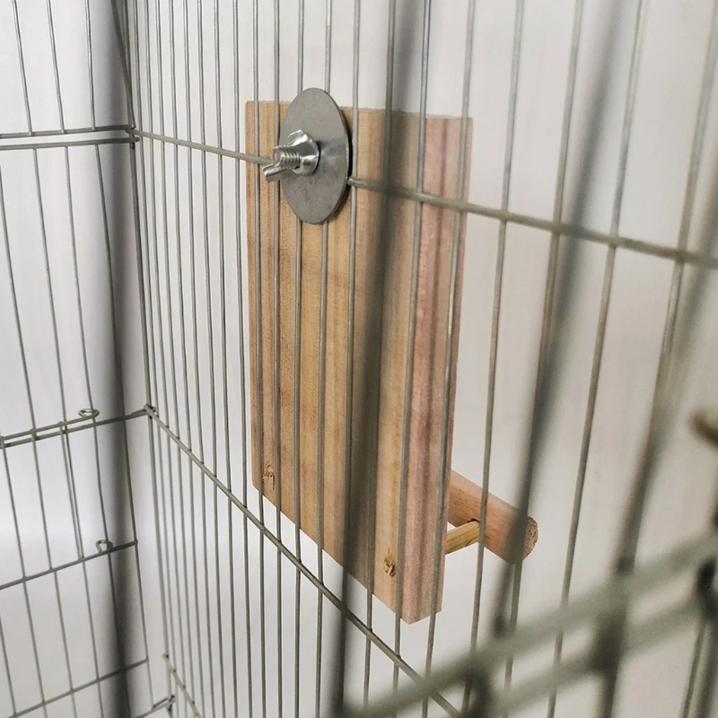 Bird Mirror with Perch Parrot Birdcage Stands for African Greys Cockatiels - Image 4