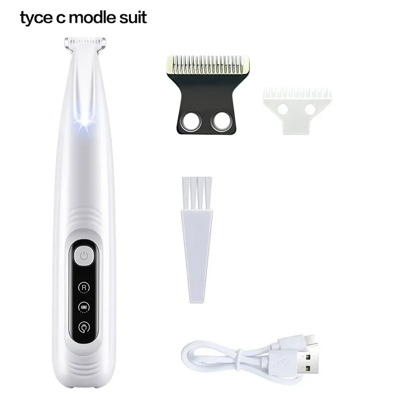 New Dog Paw Trimmer with LED Light Fully Waterproof Pet Hair Trimmer with LED Display Dog Clippers for Grooming 18mm Widen Blade - Image 13
