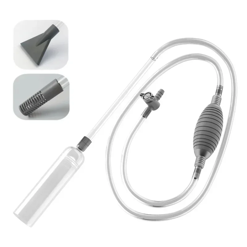 Siphon Pump with Filter Nozzle Fish Tank Water Changer Air Pump Cleaning Accessorie Handheld Aquarium Gravel Cleaner Vacuum Tool - Image 7