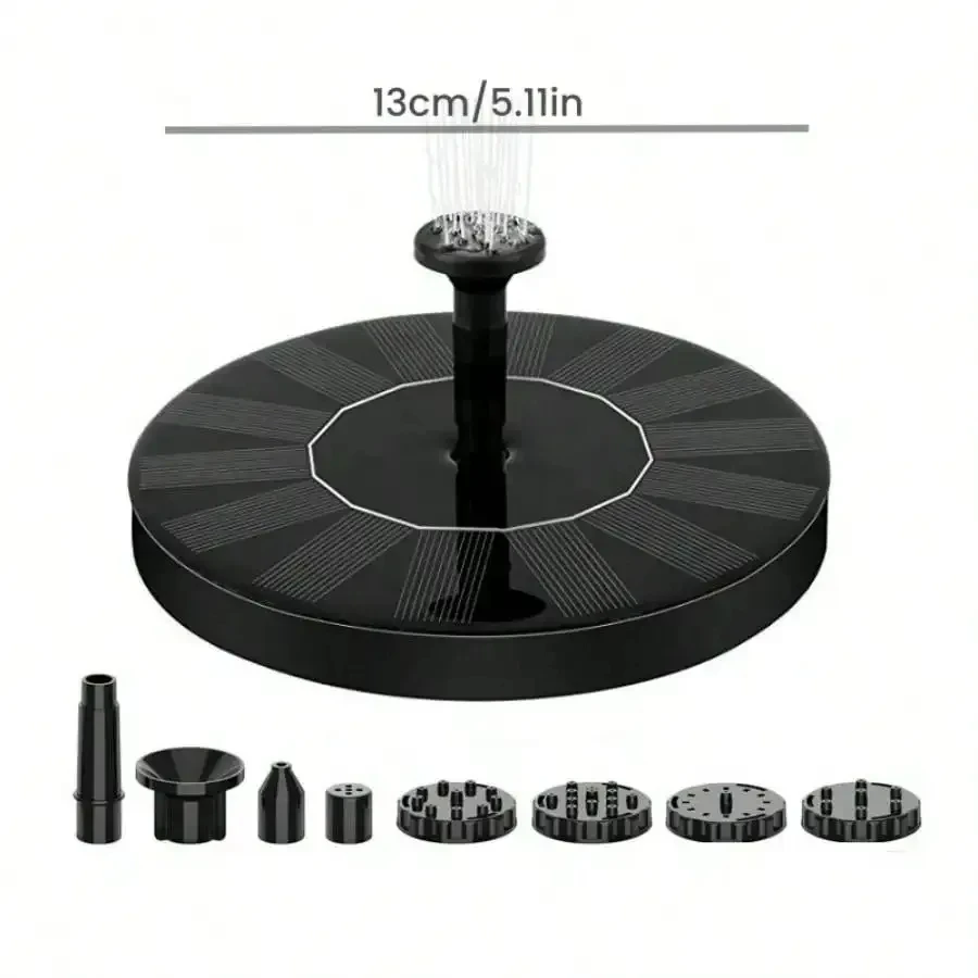 Solar Water Fountain - Mini Solar-Powered, Pool/Pond Waterfall Fountain, Outdoor Garden Decoration & Bird Bath Supplies - Image 7
