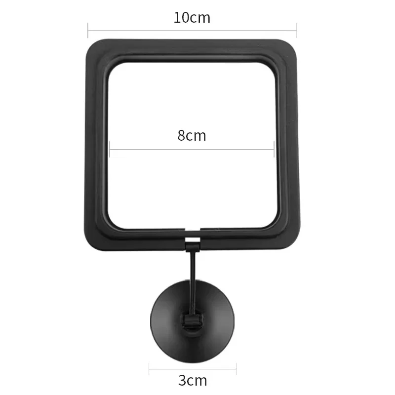 Aquarium Feeding Ring Fish Tank Station Floating Food Tray Feeder Square Circle Accessory Fish Foods Feeder Suction Cup Black - Image 7