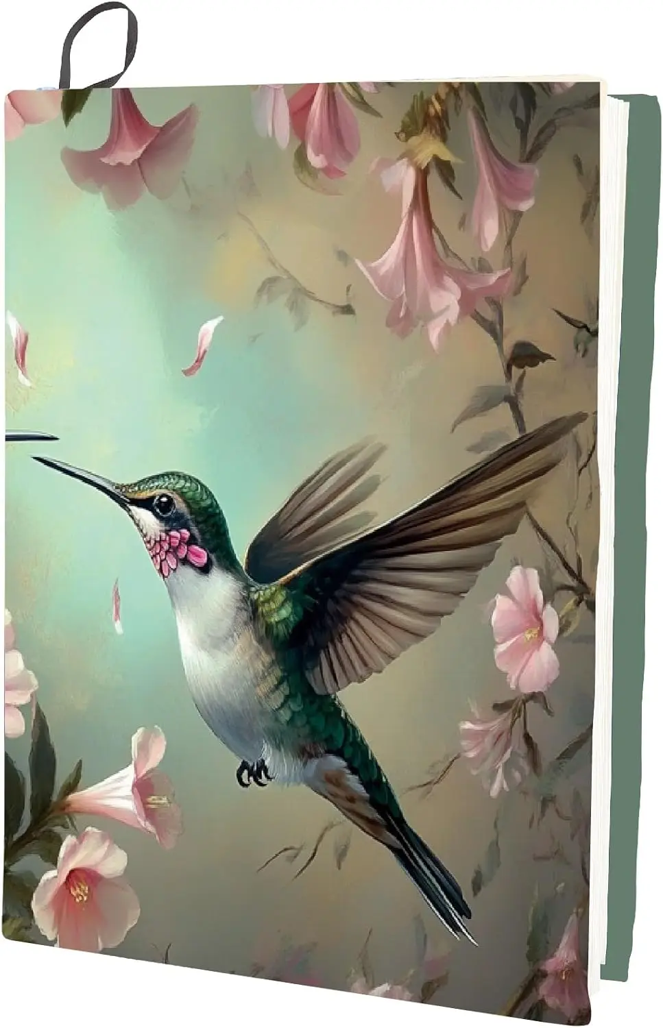Hummingbird Stretchable Book Cover Flower Washable Reusable Large Nylon Book Protector Elastic Notebook Wraps Suitable - Image 7