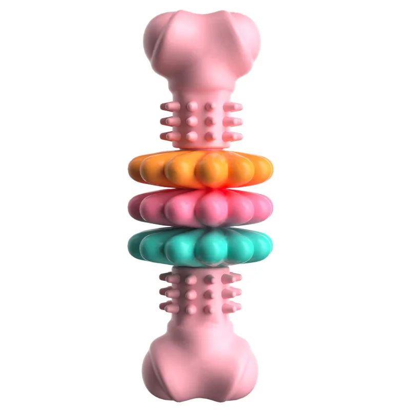 Pet Toys Dog Chew Meaty Bone Toys TPR Bone Type Multi-meat Pieces Bite Bite Resistant Teeth Toy Set Dog Bone Toy Supplies - Image 9