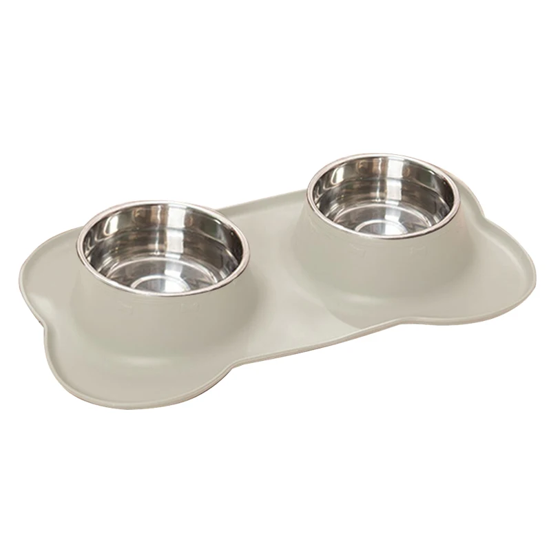 Stainless Steel Pet Dog Feeder Silicone Anti-spill Cats Dog Double Bowl Pet Feeding Drinking Water Bowls Dog Food Dispenser - Image 11