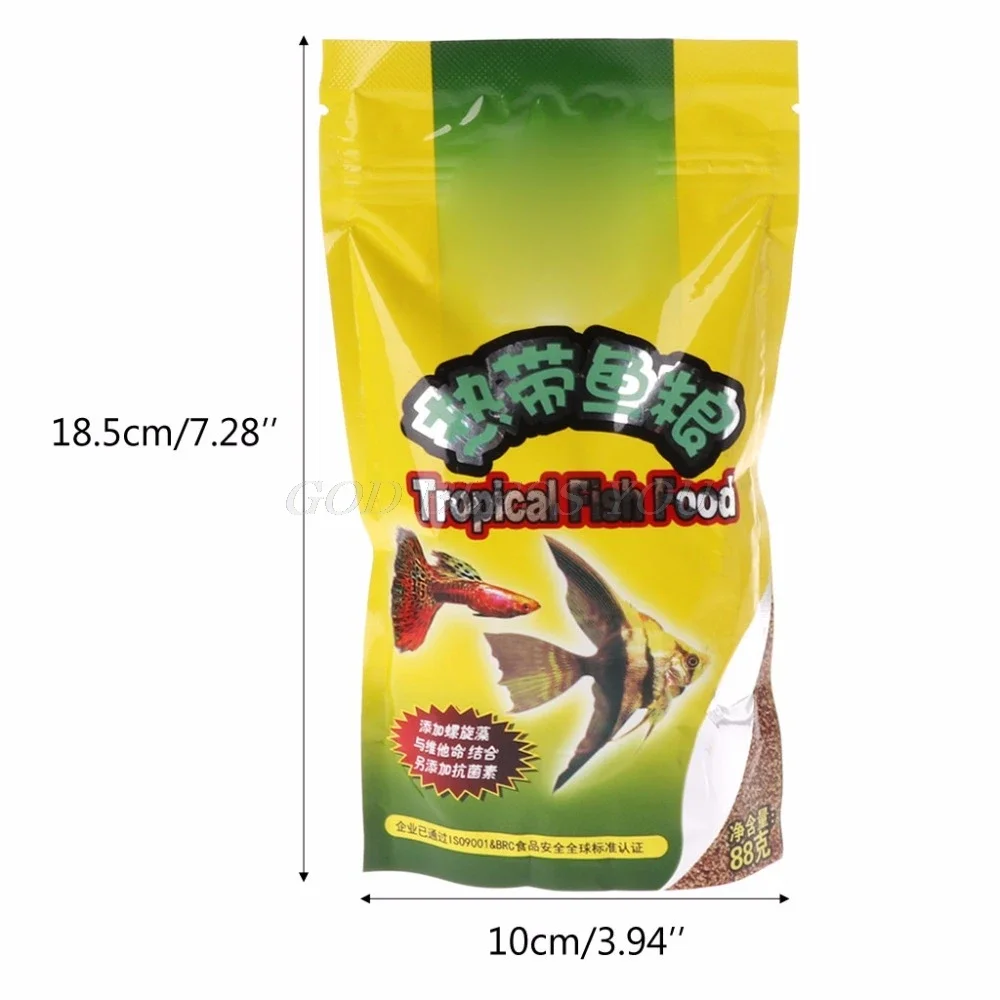 Aquarium Tank Tropical Fish Food Small Fish Feed Grain 88g Delicious Food Especially for Guppy Lantern Fish 1 Bag - Image 6