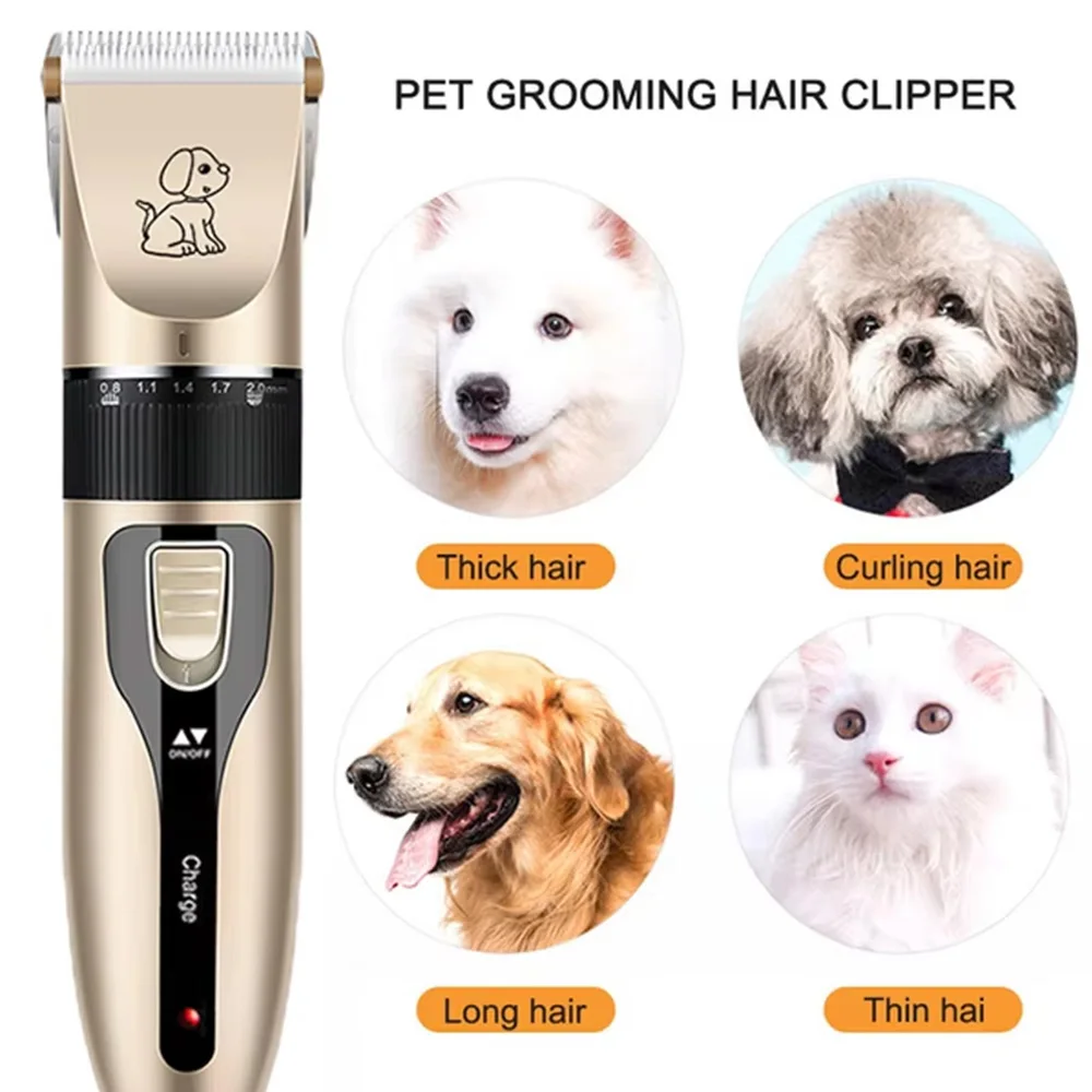 Electrical Pet Clipper Professional Grooming Kit Rechargeable Pet Hair Trimmer Shaver Set Animals Hair Cutting Machine Low-Noise - Image 2