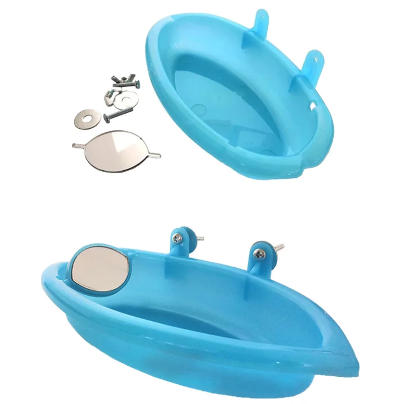 Mirror Bird Bath Bird Bath Box Pet Cage Bathtub Shower Supplies Bird Feeder Bird Supplies Birdcage Accessories Parrot Bath Box - Image 6