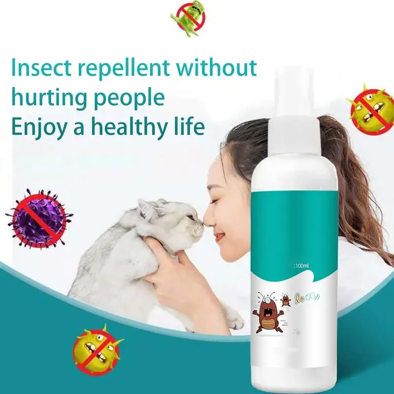 100ml Pet Expel Fleas Lice Treatments Spray Quick And Handy Fleas Ticks Expellent For Dogs Cats Pet Health Supplies - Image 2