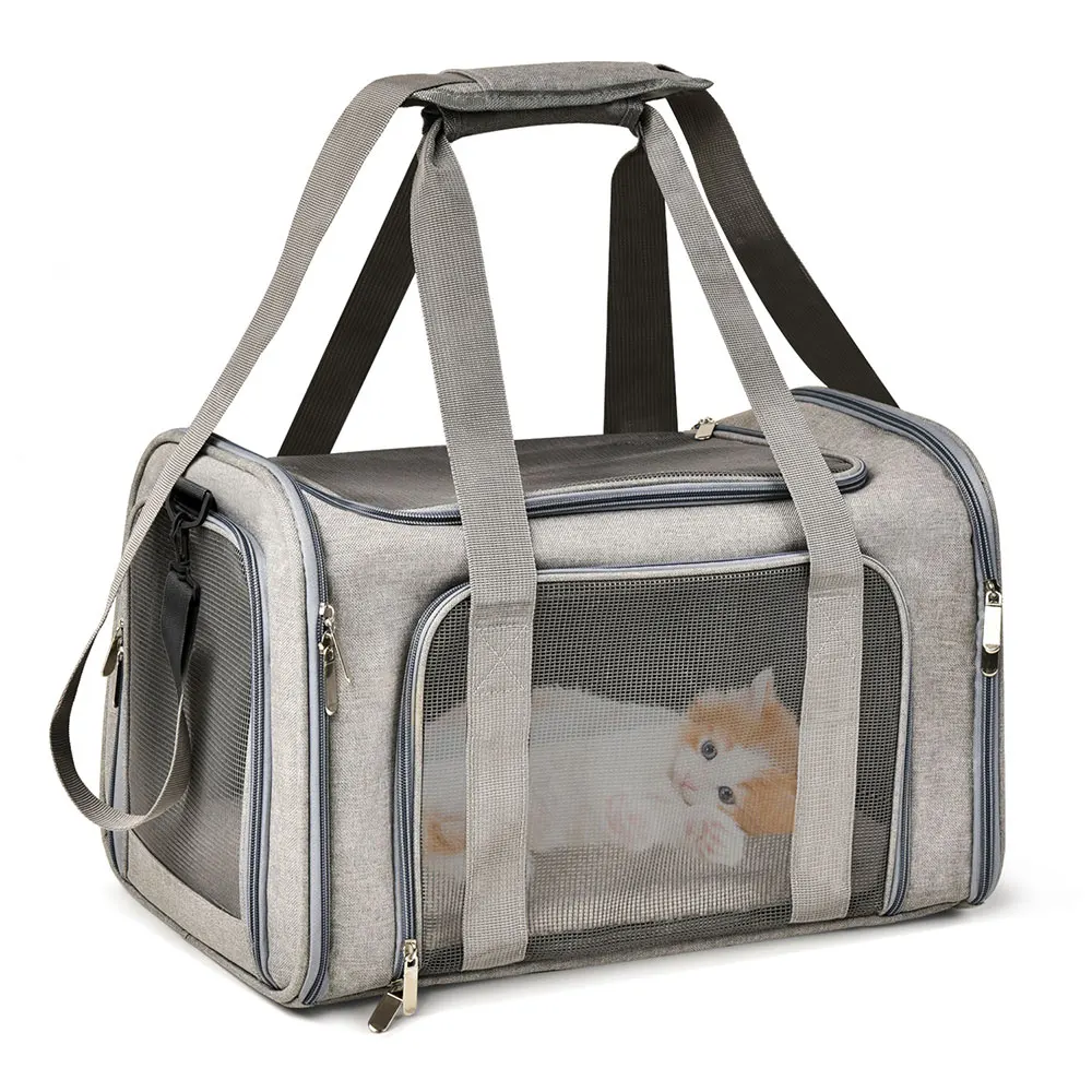 Dog Carrier Bag Soft Side Backpack Cat Pet Carriers Dog Travel Bags Airline Approved Transport For Small Dogs Cats Outgoing - Image 9