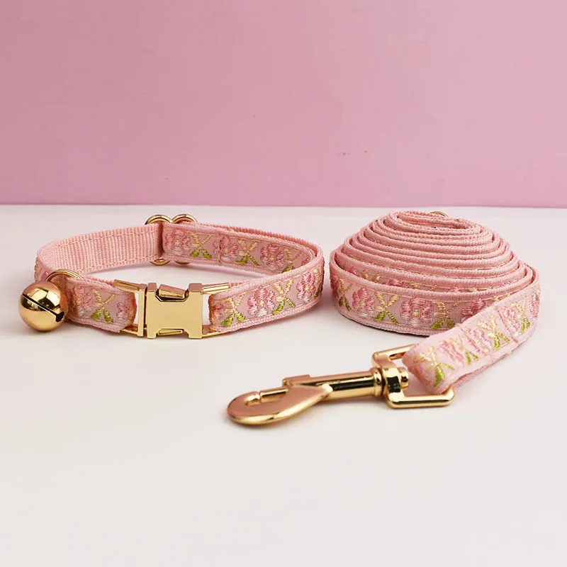 Cute Cat Collar Personalized Cat Collar leash set with Bell Engraving ID Tag Nameplate Kitten Collars Necklace - Image 24