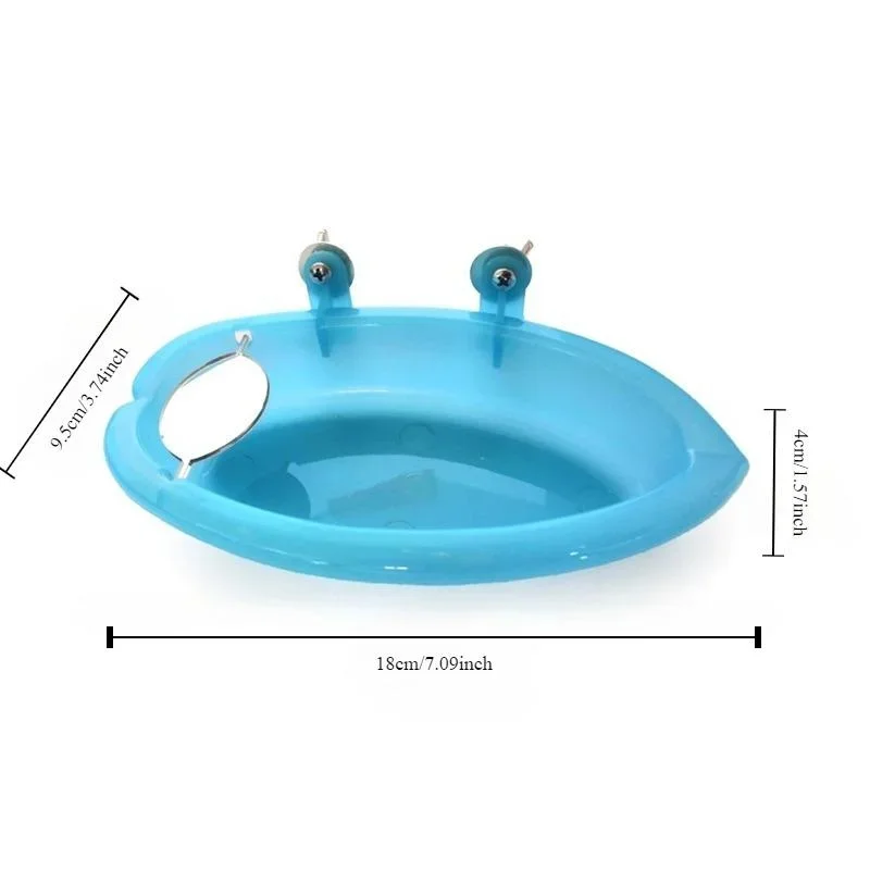 Mirror Bird Bath Bird Bath Box Pet Cage Bathtub Shower Supplies Bird Feeder Bird Supplies Birdcage Accessories Parrot Bath Box - Image 2