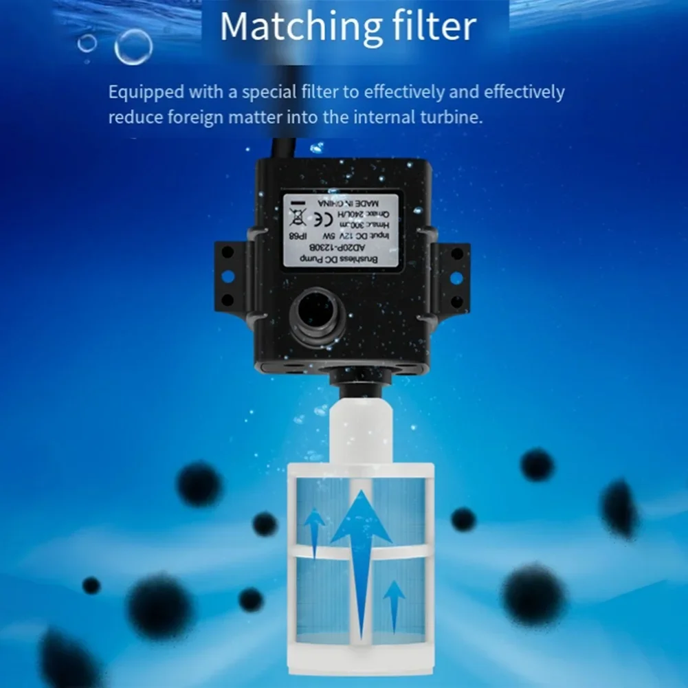 Solar Water Pump 12V Circulating Fish Pond Filtration Oxygen Submersible Pumps For Outdoor Fish Tank Water Reservoir - Image 6