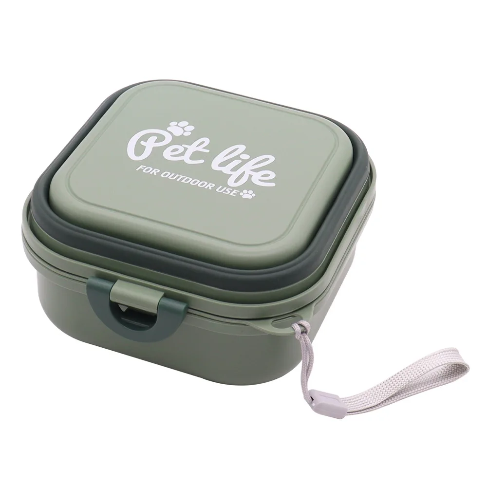 Collapsible Dog Water Bowl, Portable Dog Bowl for Traveling, 2-in-1 Pet Food and Water Feeder - Travel Dog Bowls with Lid for Wa - Image 6