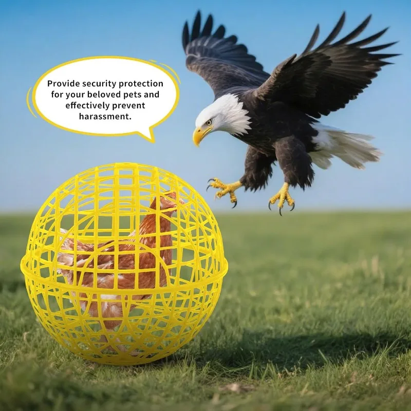 30cm Yellow Cage Movable Plastic Rolling Ball, Suitable for Birds Outdoor Farms Portable Round Safety, and Can Prevent Dog Bites - Image 7