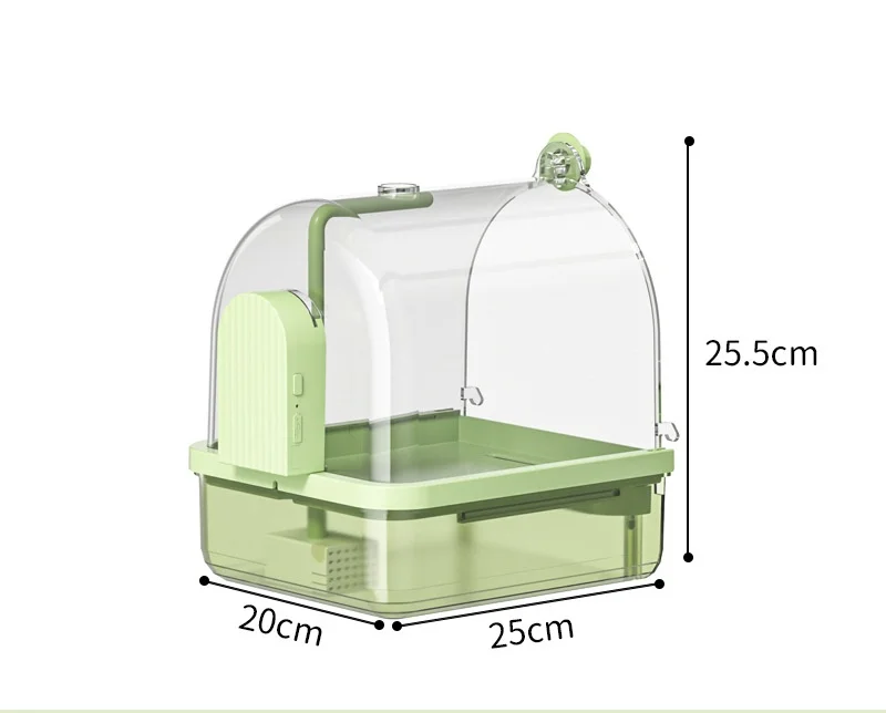 Clear Hanging Bird Bath Automatic Water Circulation Bath Shower For Bird Easy to clean Space Saving Design Bird Cage Accessory - Image 7