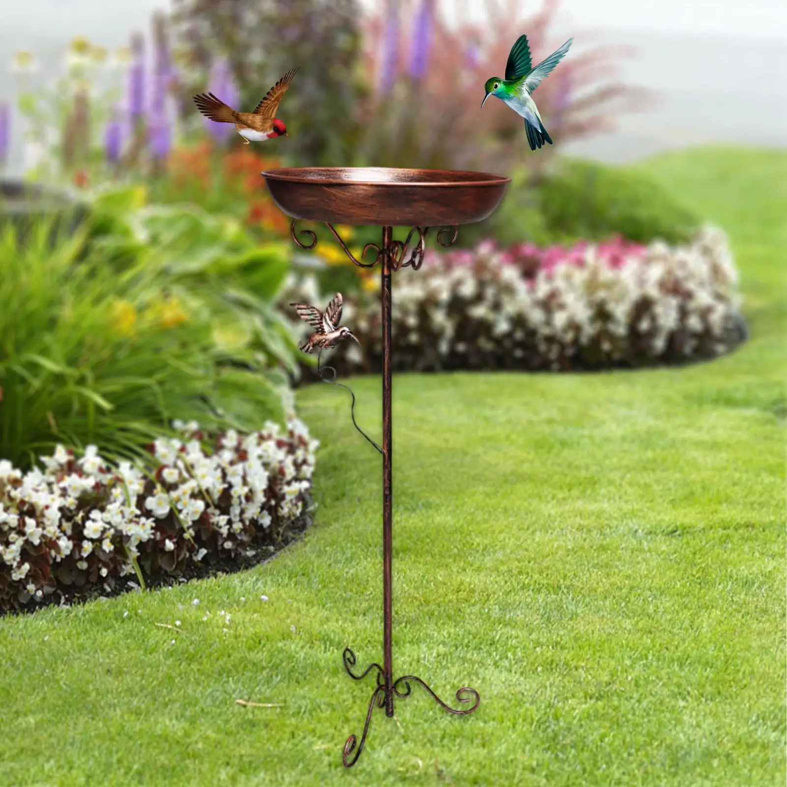 Bird Feeder Tray Outdoor Water Bowl Attracting Birds Park Bird Bath Bowl - Image 2