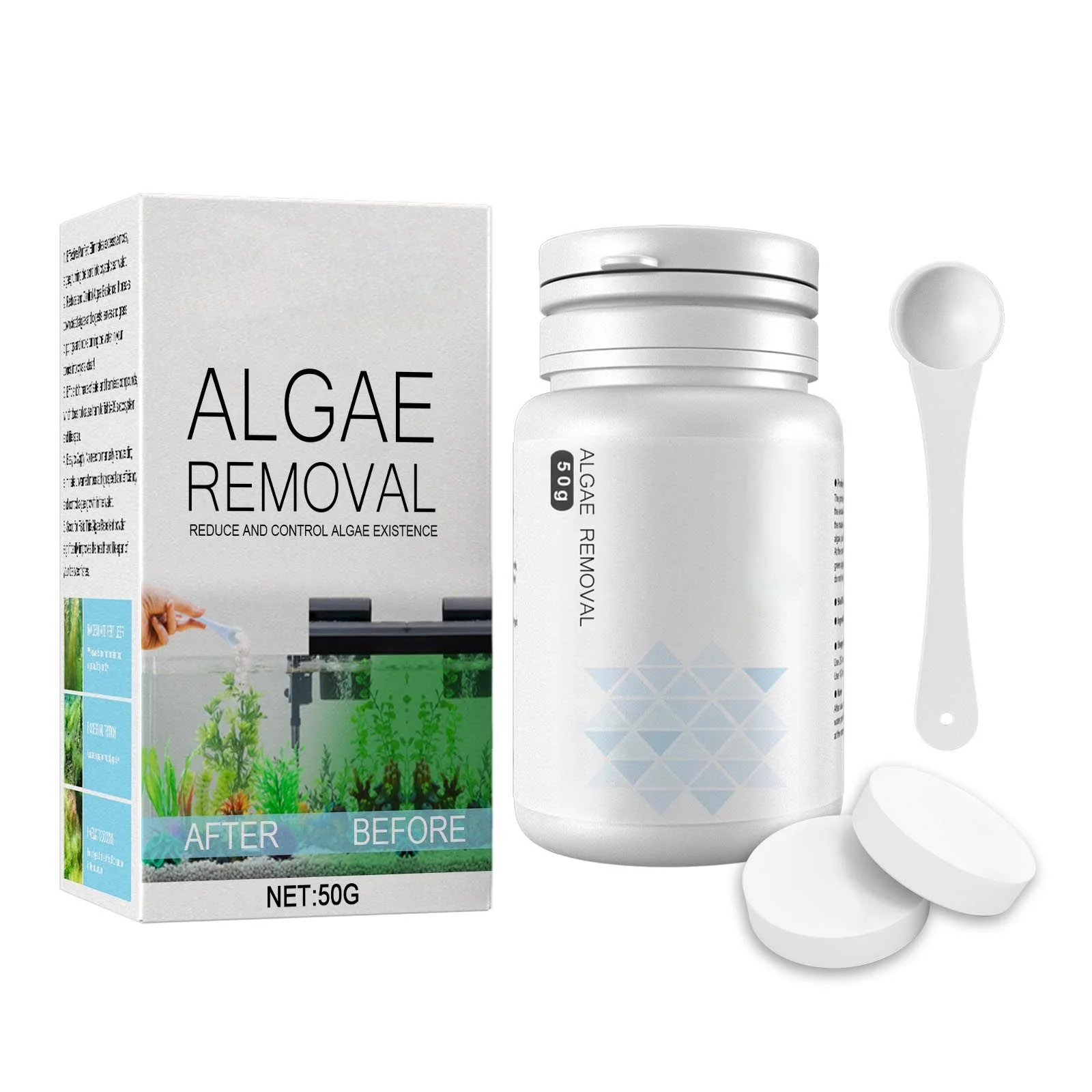 Fish Tank Cleaning Algae Tablets Tank Moss Odor Remover Water Purify Aquarium Algaecide Control Cleaning Algae Repellent Agent - Image 6