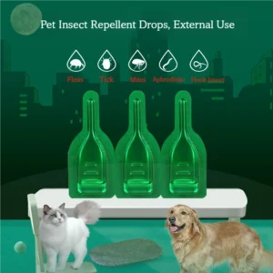 3 Pcs 0.67ml Pet Flea Tick Repllent Drops Kill Flea Tick Mites Long Lasting and Safe For Cats & Dogs External Use