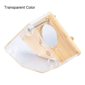 Large Space Transparent Pet Bird Bath Breeding Box Shower External Installation Caged Parrot Bathing Tub for Small Large Birds