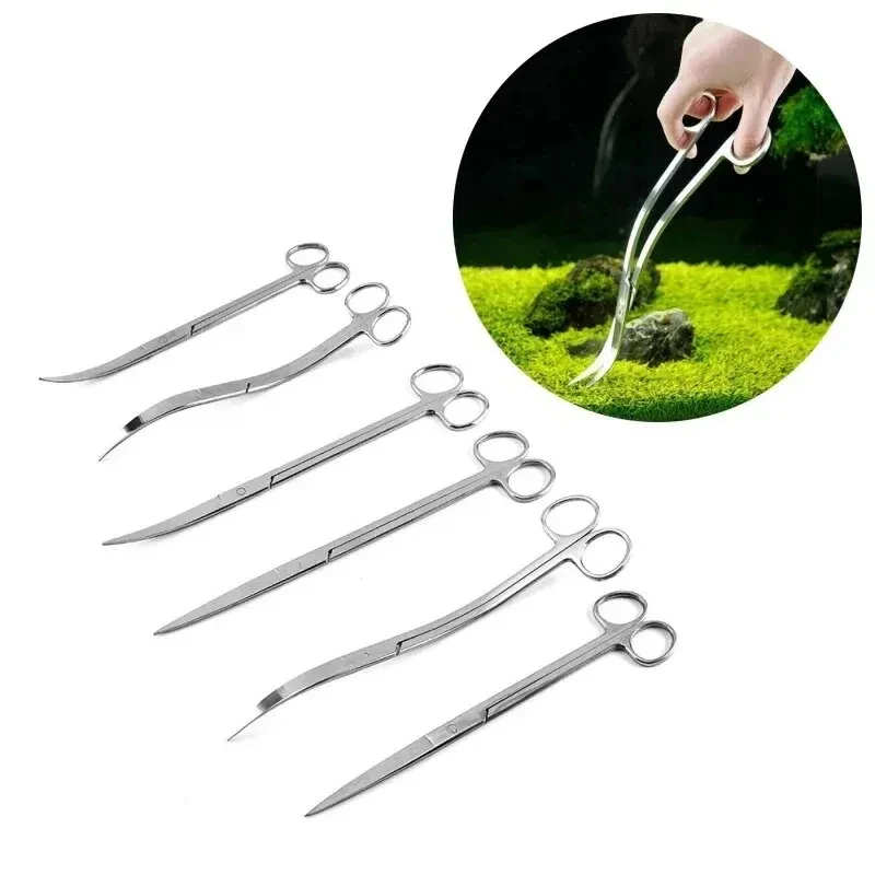 Aquarium Scissors,Extra Long Stainless Steel Cleaning Tool,Fish Tank Aquascape Tool - Image 3