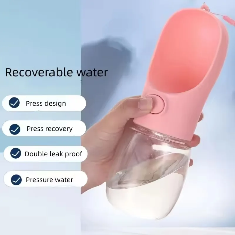 Pets Water Bottle Portable Food Grade Material Dog Cat Travel Pet Water Cup Bottle With Food Dispenser Puppy Water Bottle - Image 4