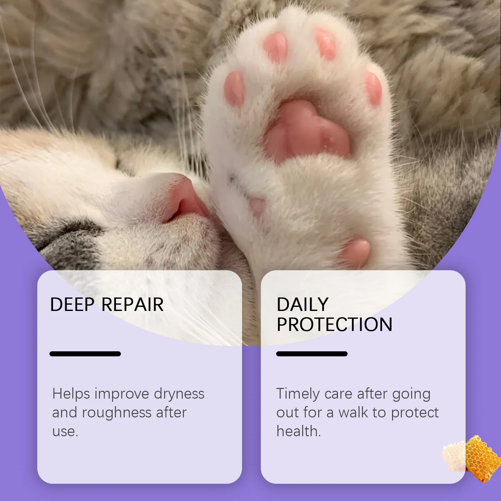 Paw Soothing Balm Dogs and Cats 30g Moisturizing Paw Pad Care Cream with Beeswax Mineral Oil Relieve Dry Cracked Paws Naturally - Image 4