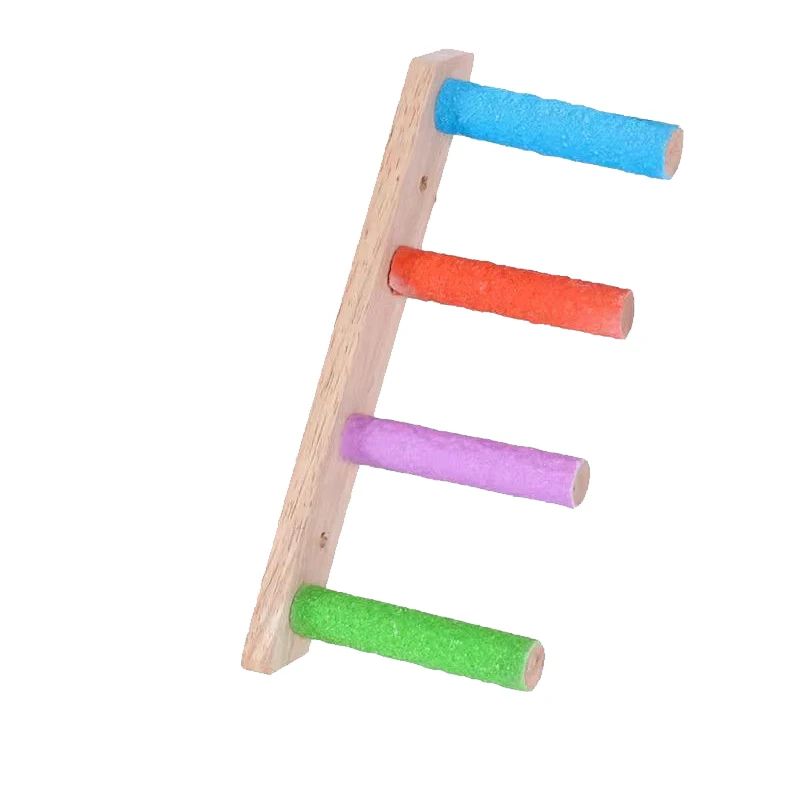 4/6/8 Step Bird Climbing Ladder Parrot Toy Ladder Bird Interaction Fun Climbing Toys Wooden Exercise Rack - Image 2