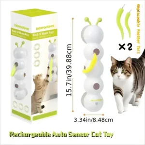 Automatic Sensor Cat Toy,USBCharging,Suitable for all cat breeds,Relieve Boredom,Exercise Pet Companion