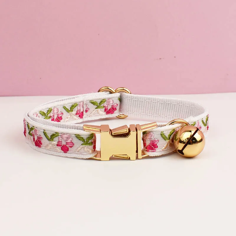 Cute Cat Collar Personalized Cat Collar leash set with Bell Engraving ID Tag Nameplate Kitten Collars Necklace - Image 27