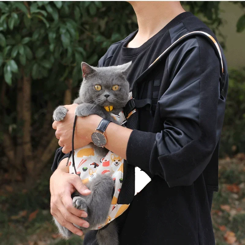 Portable Breathable Cat Bag Pet Travel Tote Bag Backpack For Carrying Pets On Both Shoulders Outdoor Travel Set For Cats And Dog - Image 5
