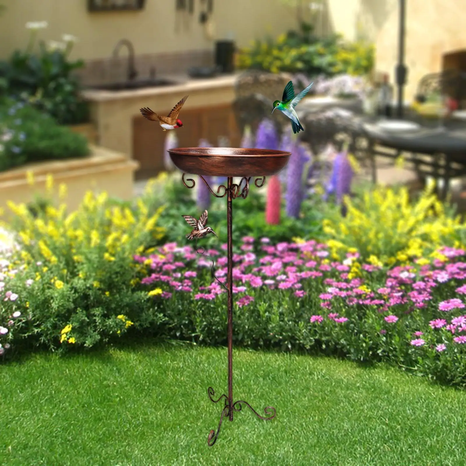 Bird Feeder Tray Outdoor Water Bowl Attracting Birds Park Bird Bath Bowl - Image 3