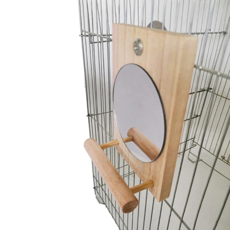 Bird Mirror with Perch Parrot Birdcage Stands for African Greys Cockatiels - Image 5