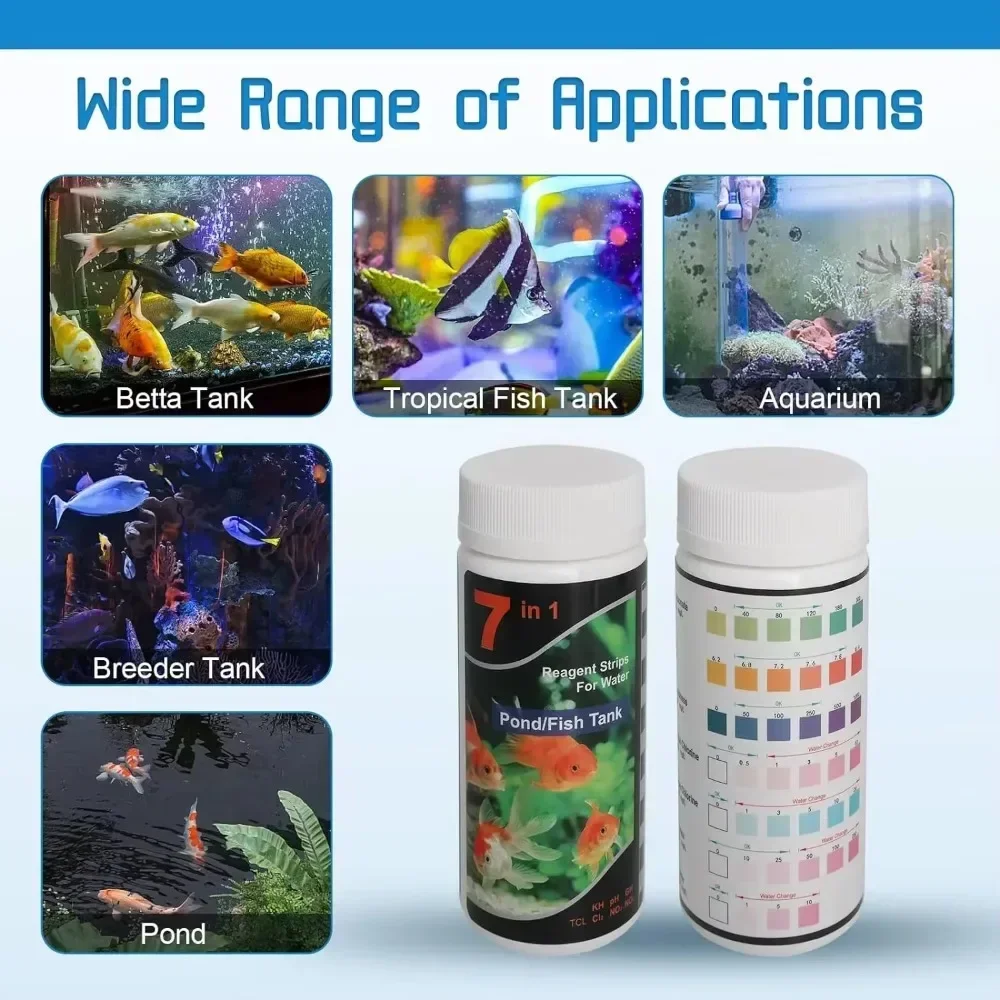 Aquarium Test Strip Freshwater Swimming Pool Aquarium Water pH Test Strips Water Quality Fish Tank Test Strip PH Quality Kit - Image 4